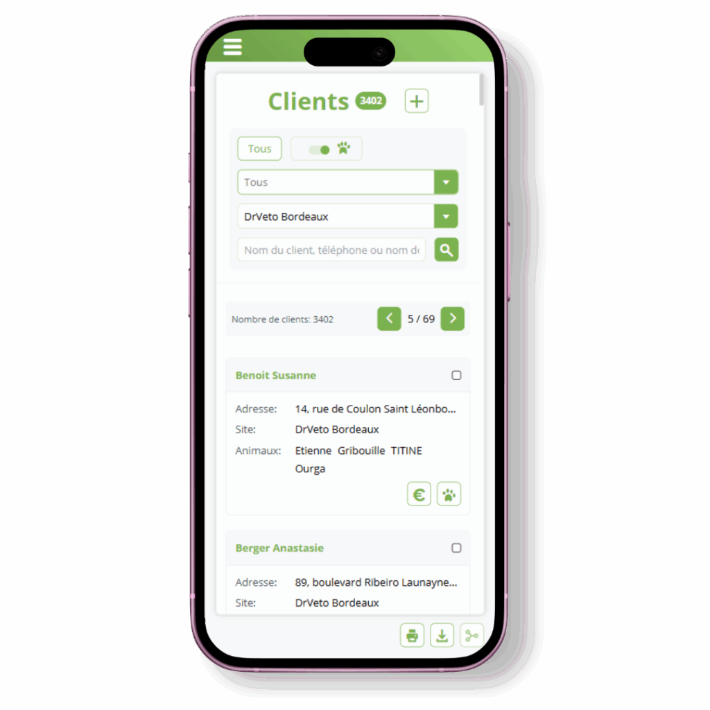 Module "Client" de dr.veto Cloud