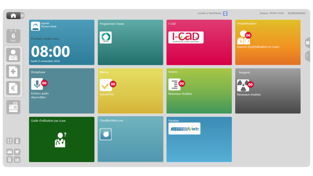 Logiciel de gestion vétérinair : les widgets dr.veto